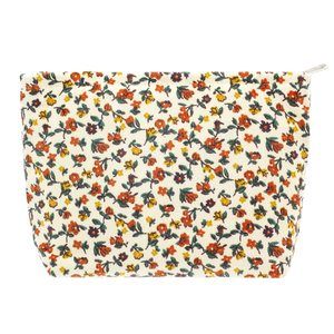 Makeup Bag Large Zipper Corduroy Make Up Pouch For Purse Travel Canvas🥳
